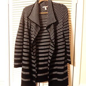 DANA BUCHMAN  unstructured open front knit jacket.